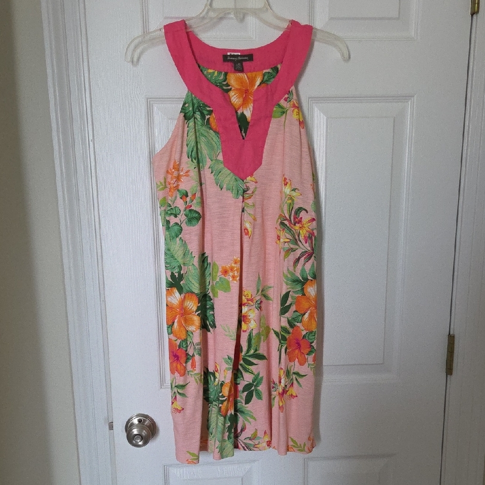 Tommy Bahama Pink and Orange Floral Top